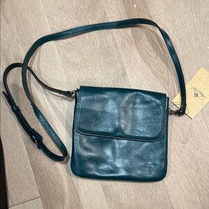 Patricia Nash Teal Leather Crossbody Bag